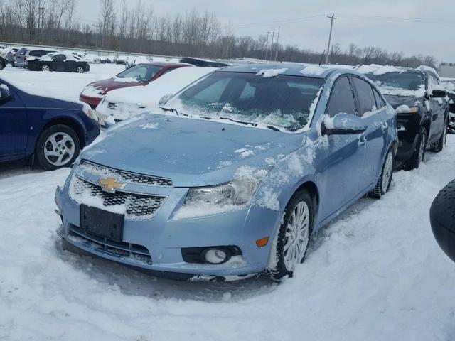 1G1PK5S95B7263623 - 2011 CHEVROLET CRUZE ECO BLUE photo 2