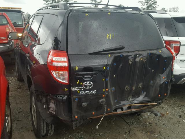 2T3ZF4DV0CW112445 - 2012 TOYOTA RAV4 BLACK photo 3