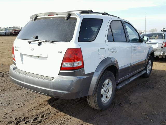 KNDJC733845331508 - 2004 KIA SORENTO EX WHITE photo 4