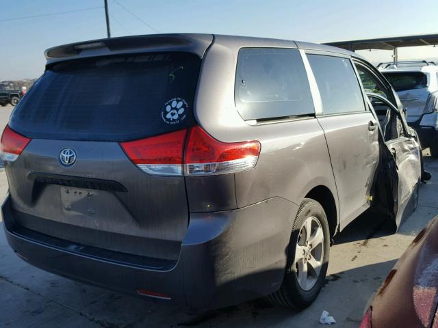 5TDKA3DC8BS007290 - 2011 TOYOTA SIENNA BAS CHARCOAL photo 4