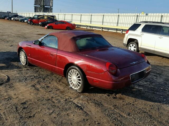 1FAHP60A84Y111810 - 2004 FORD THUNDERBIR BURGUNDY photo 3