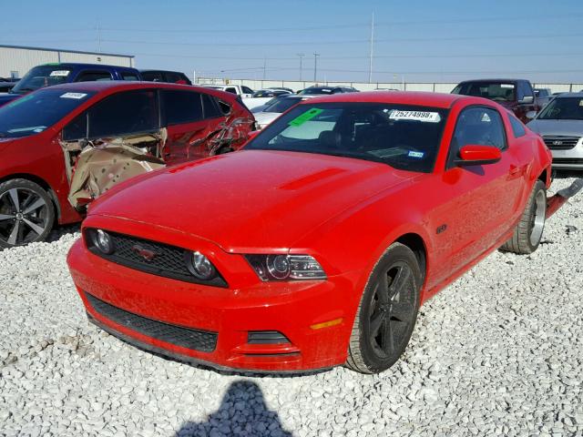 1ZVBP8CF7D5263269 - 2013 FORD MUSTANG GT RED photo 2