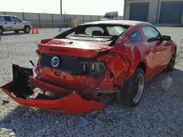 1ZVBP8CF7D5263269 - 2013 FORD MUSTANG GT RED photo 4