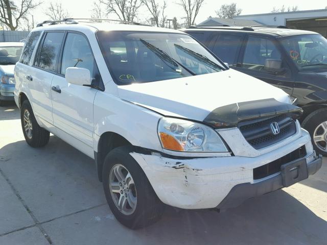 2HKYF18674H539093 - 2004 HONDA PILOT EXL WHITE photo 1