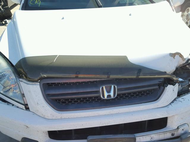 2HKYF18674H539093 - 2004 HONDA PILOT EXL WHITE photo 7