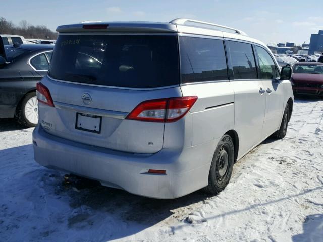 JN8AE2KP1C9047103 - 2012 NISSAN QUEST S SILVER photo 4