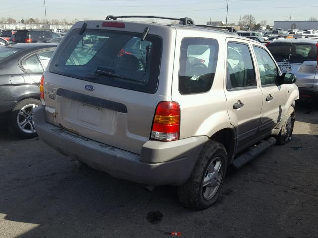 1FMYU02131KB13536 - 2001 FORD ESCAPE XLS BEIGE photo 4