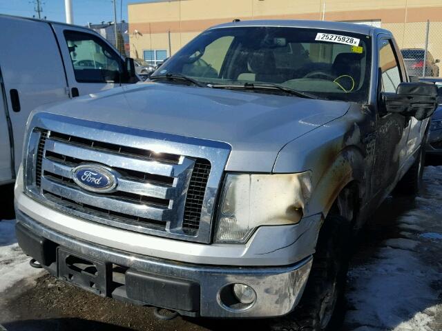 1FTNF1EV5AKC53075 - 2010 FORD F150 SILVER photo 2