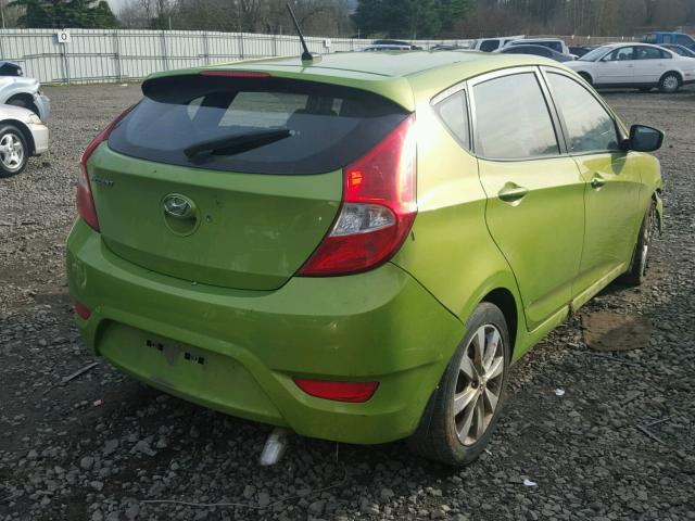 KMHCU5AEXCU025876 - 2012 HYUNDAI ACCENT GLS GREEN photo 4