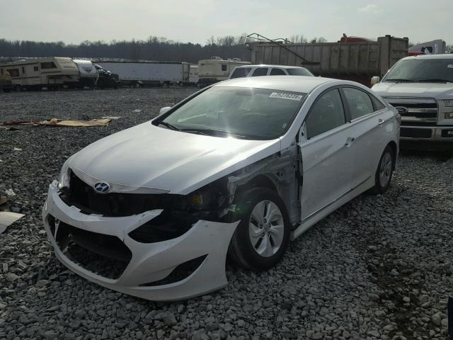 KMHEC4A44DA050398 - 2013 HYUNDAI SONATA HYB WHITE photo 2