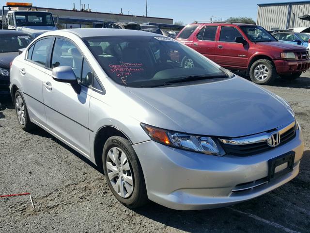 2HGFB2F50CH565790 - 2012 HONDA CIVIC LX SILVER photo 1