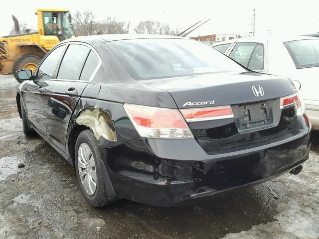 1HGCP2F39CA172629 - 2012 HONDA ACCORD LX BLACK photo 3