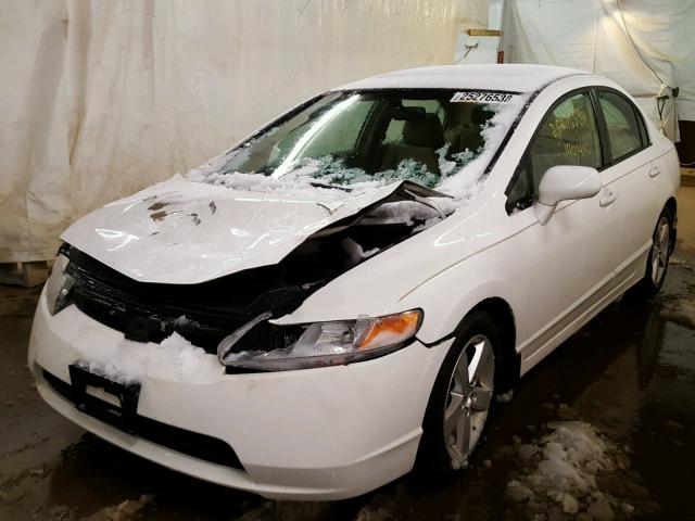 1HGFA16828L086871 - 2008 HONDA CIVIC EX WHITE photo 2