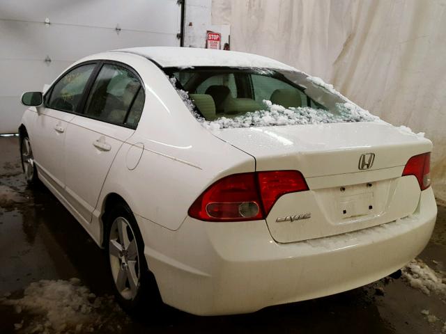 1HGFA16828L086871 - 2008 HONDA CIVIC EX WHITE photo 3