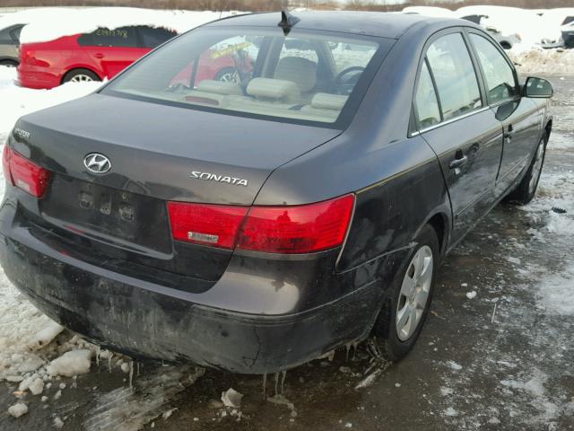 5NPET46C99H469822 - 2009 HYUNDAI SONATA GLS BROWN photo 4