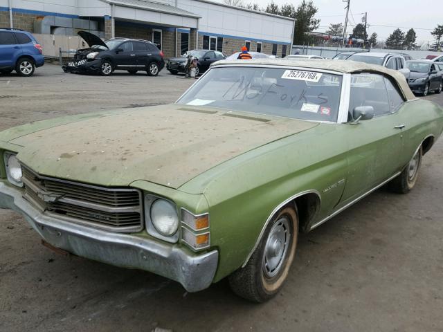 136671B218455 - 1971 CHEVROLET CHEVELLE GREEN photo 2