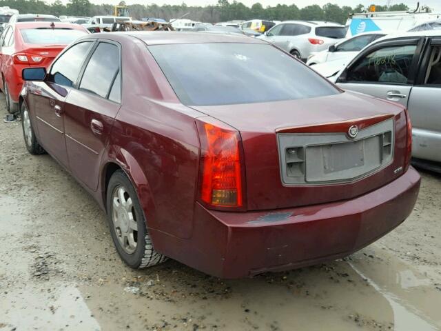 1G6DM57N830155259 - 2003 CADILLAC CTS MAROON photo 3