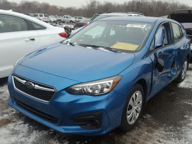 4S3GTAA63H3716111 - 2017 SUBARU IMPREZA BLUE photo 2