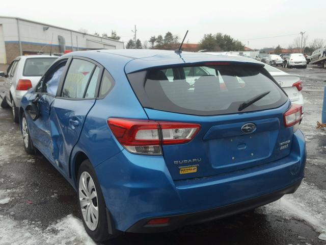 4S3GTAA63H3716111 - 2017 SUBARU IMPREZA BLUE photo 3