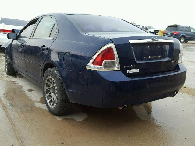 3FAHP081X7R115068 - 2007 FORD FUSION SEL BLUE photo 3