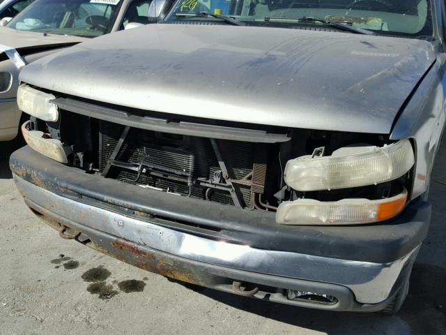 2GCEK19T4Y1395707 - 2000 CHEVROLET SILVERADO GRAY photo 9