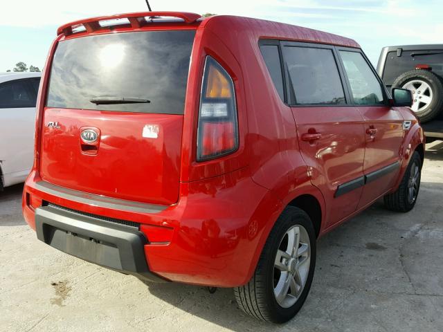 KNDJT2A24B7287201 - 2011 KIA SOUL + RED photo 4