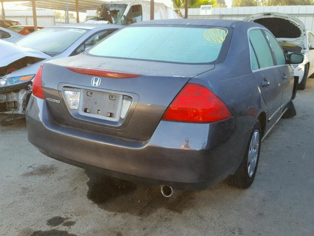 1HGCM56487A221232 - 2007 HONDA ACCORD LX GRAY photo 4