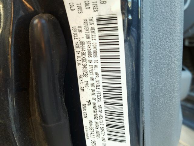 1J8HH48KX6C349238 - 2006 JEEP COMMANDER BLUE photo 10