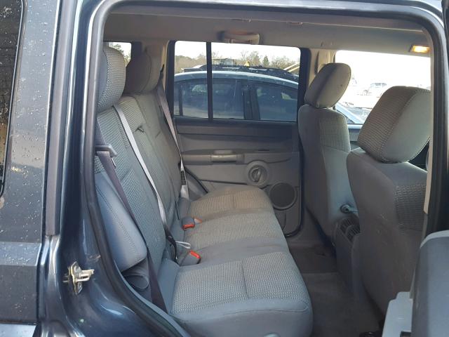 1J8HH48KX6C349238 - 2006 JEEP COMMANDER BLUE photo 6