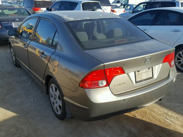 JHMFA16576S001545 - 2006 HONDA CIVIC LX GRAY photo 3