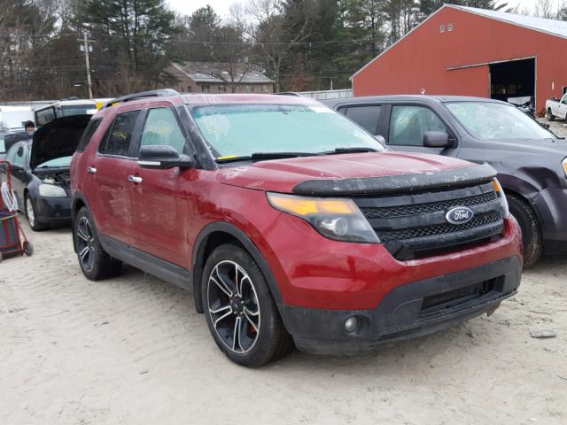 1FM5K8GT6EGA54119 - 2014 FORD EXPLORER S RED photo 1