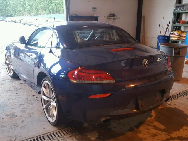 WBALM7C54CE385097 - 2012 BMW Z4 SDRIVE3 BLUE photo 3