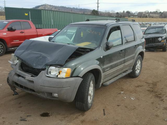 1FMCU04151KC24256 - 2001 FORD ESCAPE XLT GREEN photo 2