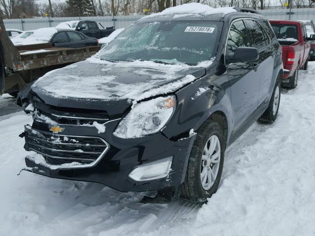 2GNALCEK1H6183961 - 2017 CHEVROLET EQUINOX LT BLACK photo 2