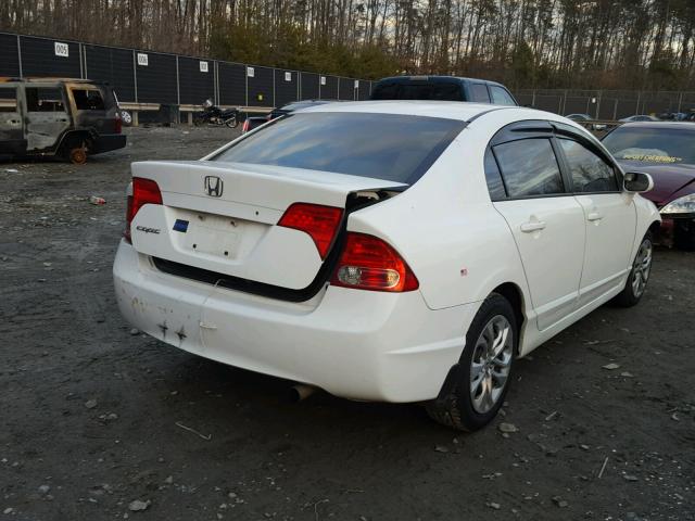 1HGFA16547L042214 - 2007 HONDA CIVIC LX WHITE photo 4