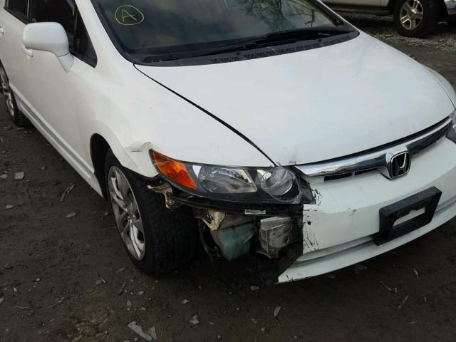 1HGFA16547L042214 - 2007 HONDA CIVIC LX WHITE photo 9