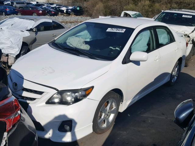 2T1BU4EE4BC647695 - 2011 TOYOTA COROLLA BA WHITE photo 2