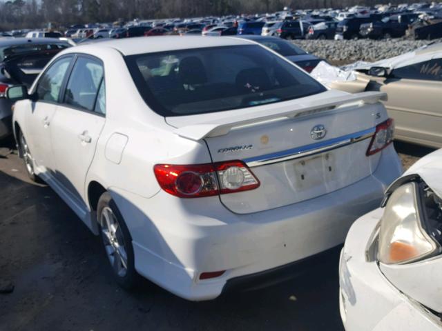 2T1BU4EE4BC647695 - 2011 TOYOTA COROLLA BA WHITE photo 3