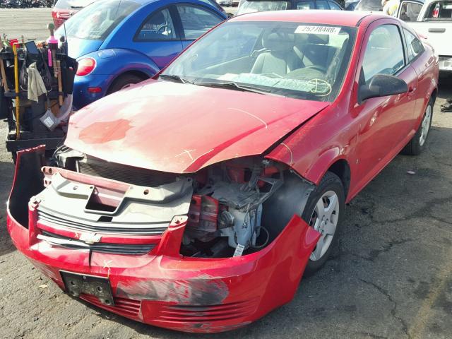 1G1AK18F187299376 - 2008 CHEVROLET COBALT LS RED photo 2