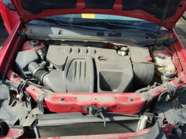 1G1AK18F187299376 - 2008 CHEVROLET COBALT LS RED photo 7