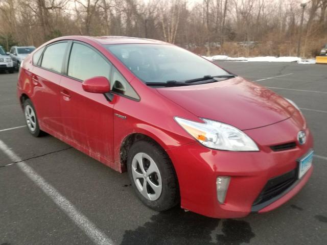 JTDKN3DU4D1727229 - 2013 TOYOTA PRIUS RED photo 1