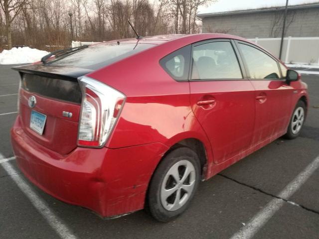 JTDKN3DU4D1727229 - 2013 TOYOTA PRIUS RED photo 4