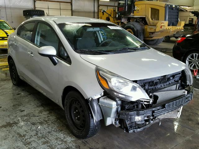 KNADM4A33D6204183 - 2013 KIA RIO LX SILVER photo 1