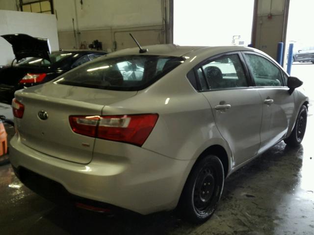KNADM4A33D6204183 - 2013 KIA RIO LX Արծաթագույն լուսանկար 4