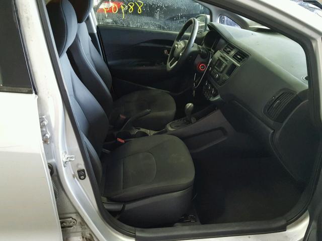 KNADM4A33D6204183 - 2013 KIA RIO LX SILVER photo 5