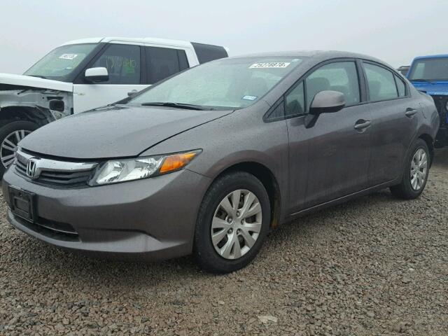 19XFB2F52CE082943 - 2012 HONDA CIVIC LX GRAY photo 2