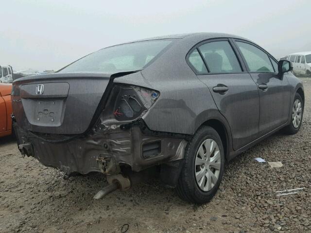 19XFB2F52CE082943 - 2012 HONDA CIVIC LX GRAY photo 4