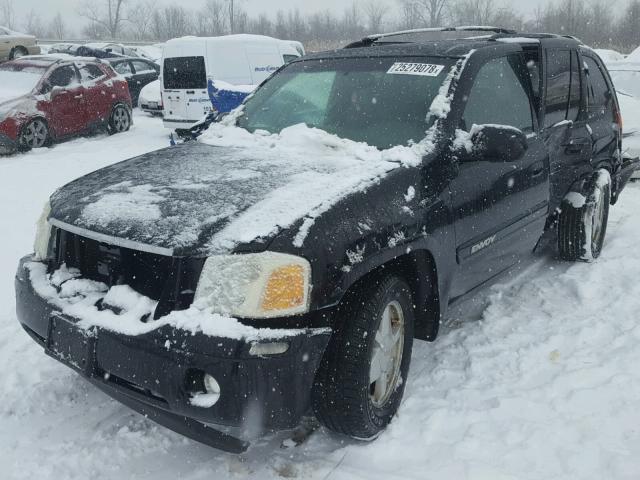 1GKDT13S522253449 - 2002 GMC ENVOY BLACK photo 2