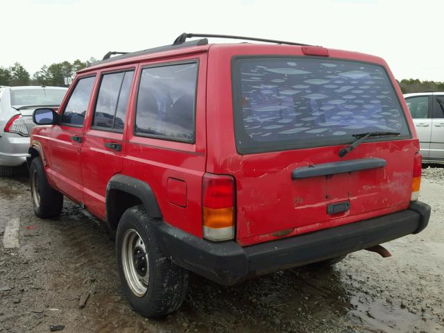 1J4FT28S8VL605824 - 1997 JEEP CHEROKEE S RED photo 3