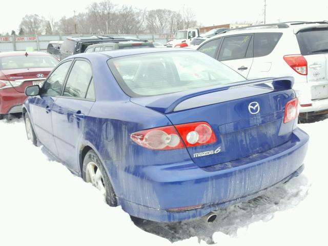 1YVFP80CX35M44390 - 2003 MAZDA 6 I BLUE photo 3